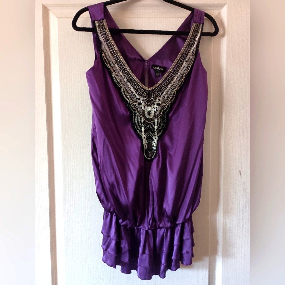 Bebe Silk Mini Dress